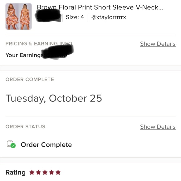 Brown Floral Print Short Sleeve V-Neck Cutout Open Back Mini Dress - Picture 3 of 14